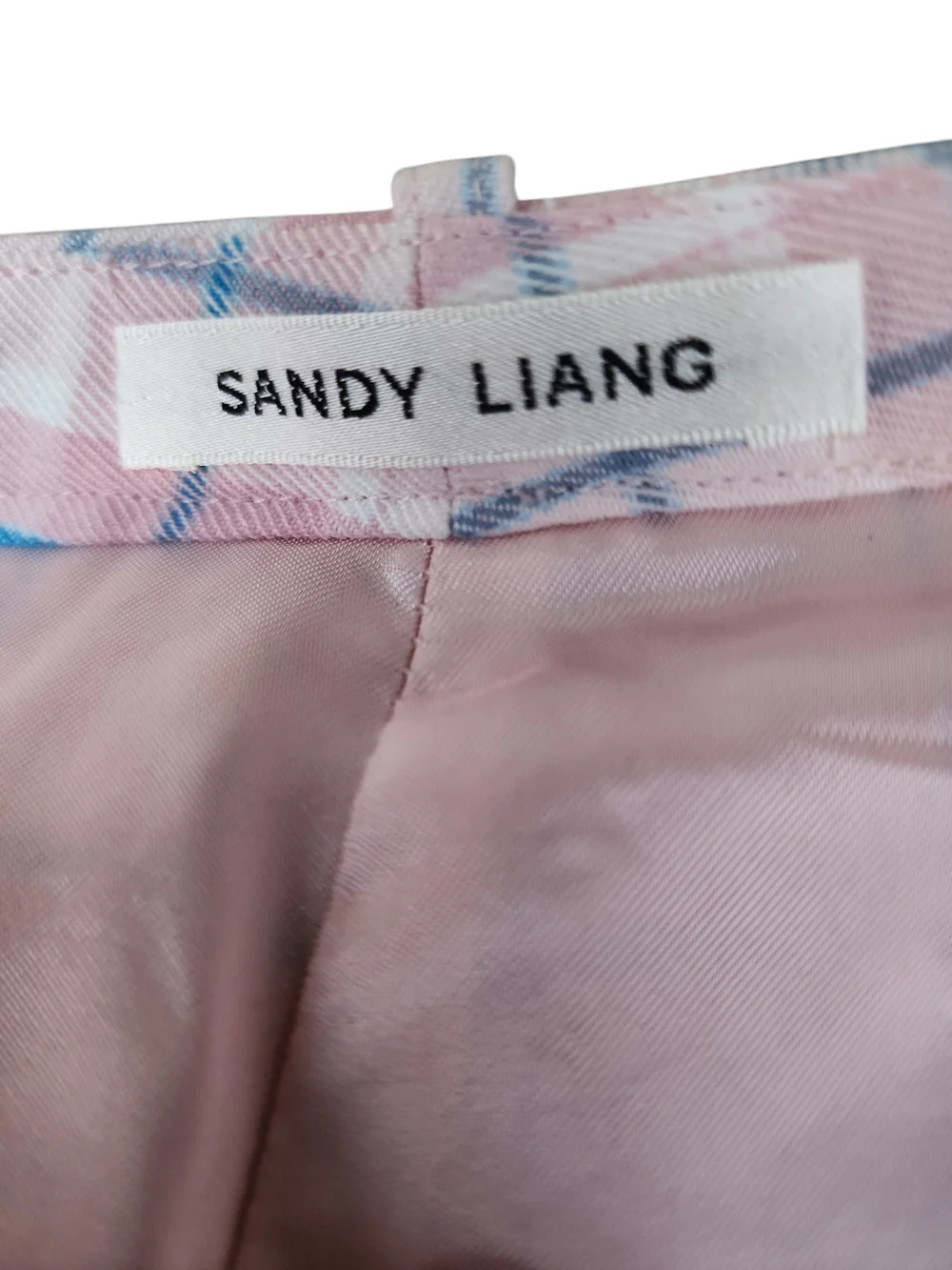 Sandy Liang Franc Skort Pleated Pink Multi Plaid Size 4 - Picture 5 of 14